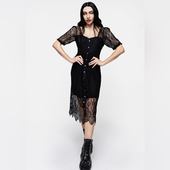 Disturbia Dresses & Skirts - Disturbia Demise Crochet Lace Midi Dress US Size 12